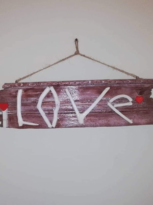Διακοσμητικό Η χειροτεχνία μου LOVE καινούργιο 40×10
