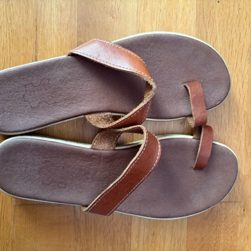 Tan sandals used, size 41
