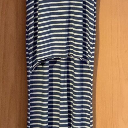Blouse used white and blue with long back