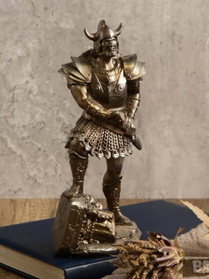 Warrior statue with sword 20cm new, resin knight