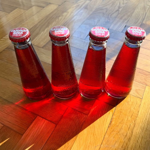 Campari Soda vintage set of 4 decorative bottles