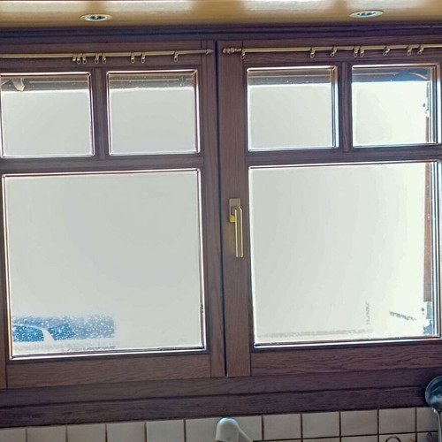 Wooden window and door frames used, set of 6, oak, tilt-and-turn
