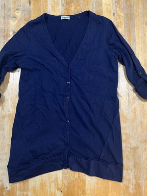 Simple dark blue mako cardigan S/M used
