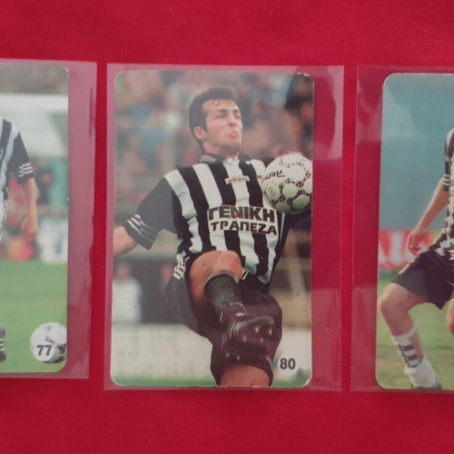 PAOK 1998-1999 Football Cards used, rare collectible set