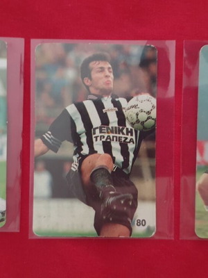 PAOK 1998-1999 Football Cards used, rare collectible set