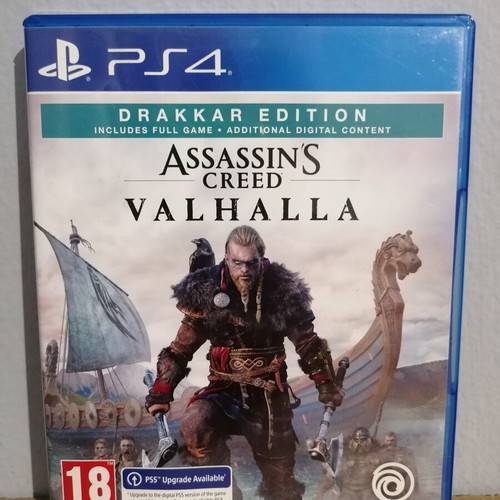 Assassin's Creed Valhalla Drakkar Edition empty case for PS4, used