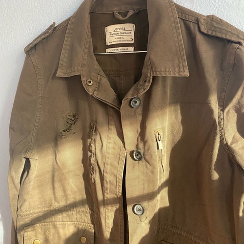 Bershka women's khaki jacket used camouflage style