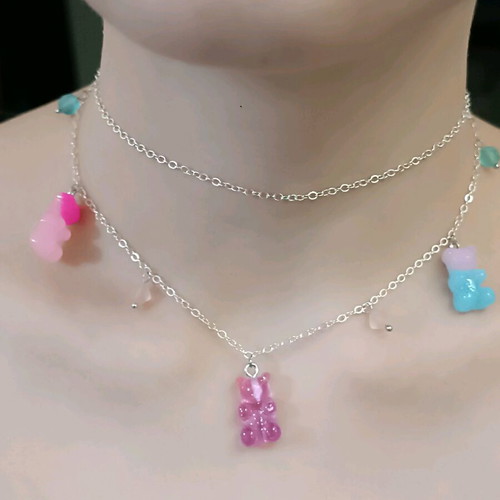Gummy Bears Choker new, handmade, multicolored