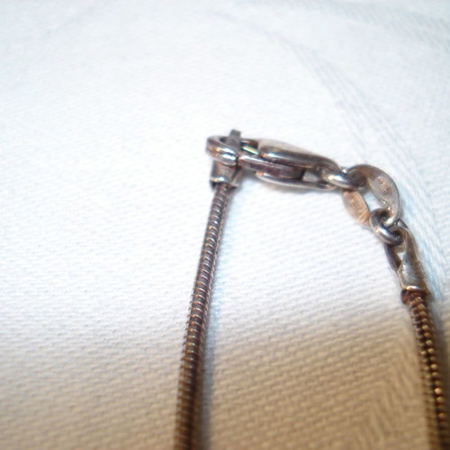 Necklace with black pearl and 925 silver chain like new