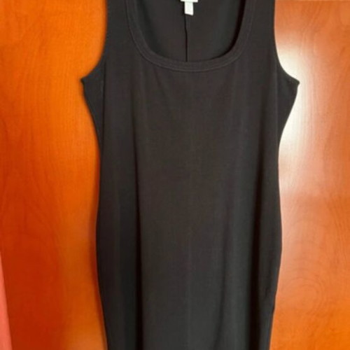 H&M sleeveless black dress, size L