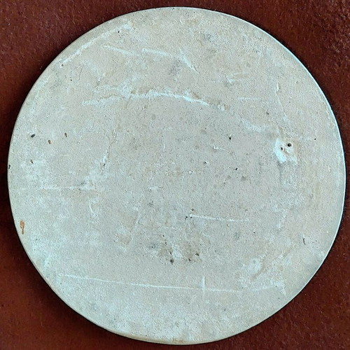 Handmade yoga meditation disc with labyrinth design