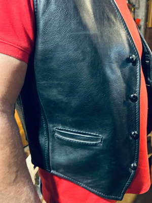 Men's leather vest Liberty black like new