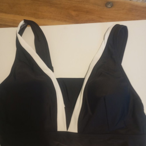One-piece black and white swimsuit new in packaging, size S