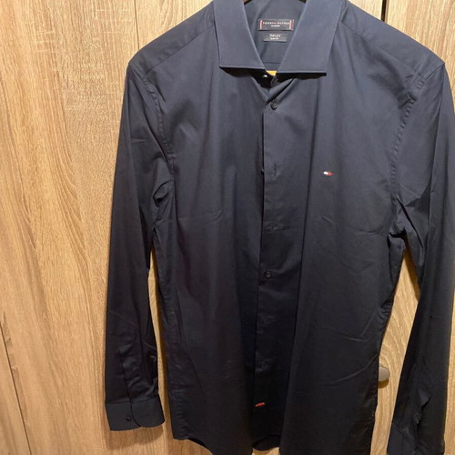 Tommy Hilfiger shirt black slim fit new, size M