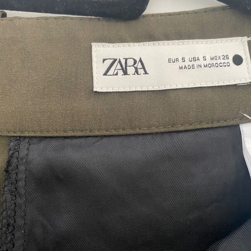 Khaki summer gabardine pants Zara size small like new