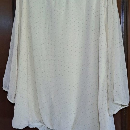 Women's blouse beige 3XL used with elastic hem