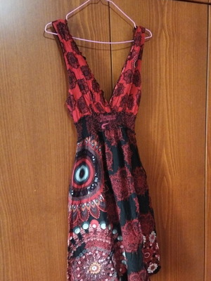 Desigual dress size 38 like new, red multicolor