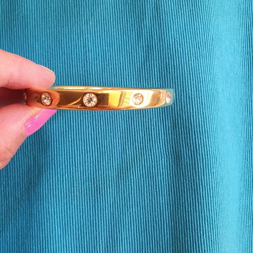 Vintage Monet bracelet like new, 22k gold plated with crystals