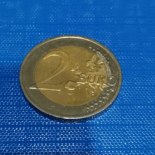 Two euro coin used, foreign