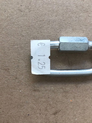 Oval galvanized safety connector with screw 4cm x 4mm new