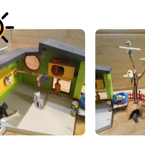 Playmobil 9276 Cat Shelter with Box and Extra Animals