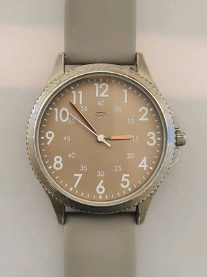 Parfois women's watch used, grey and silver with rubber strap