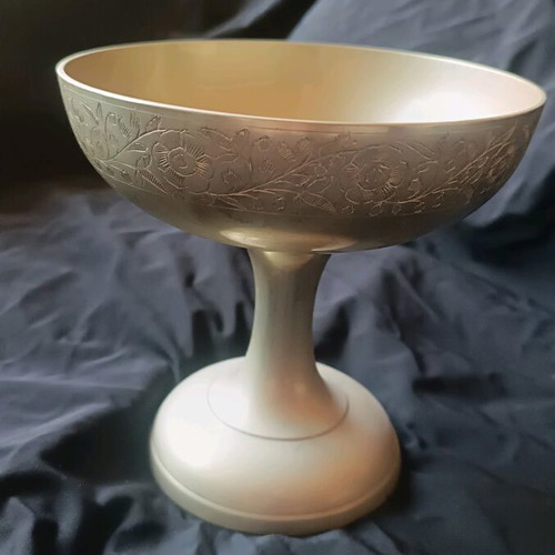 Large silver-plated vessel like new, vintage with hallmark