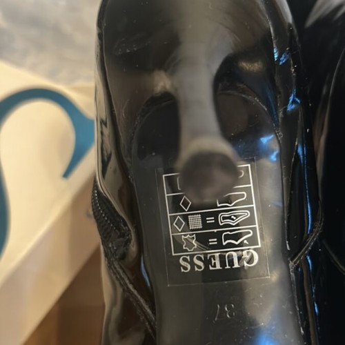 Guess leather boots black size 37 new