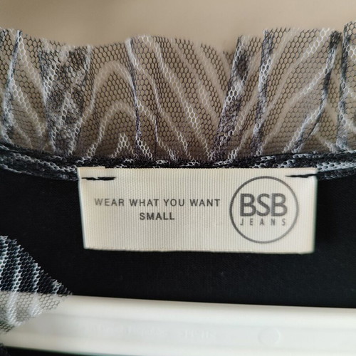 BSB dress with transparency like new, mini, black and gray
