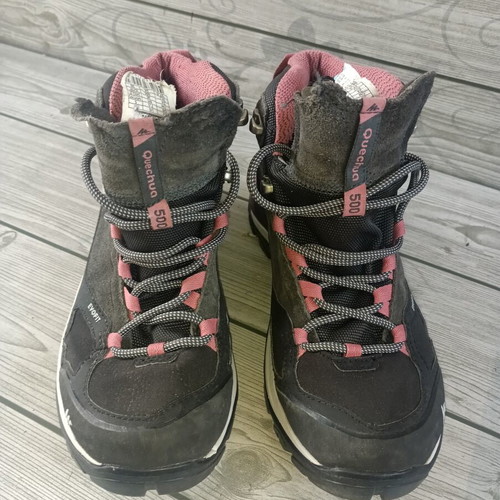 Quechua Evofit Cross Grip women's high leather sneakers like new, size 38