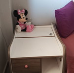 Children's bed and bedside table set with drawers