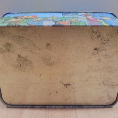 TDK old metal audio cassette storage box used