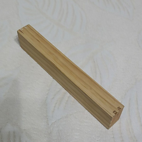 Wooden pencil holder set with 7 unused pencils and Nounou ruler new