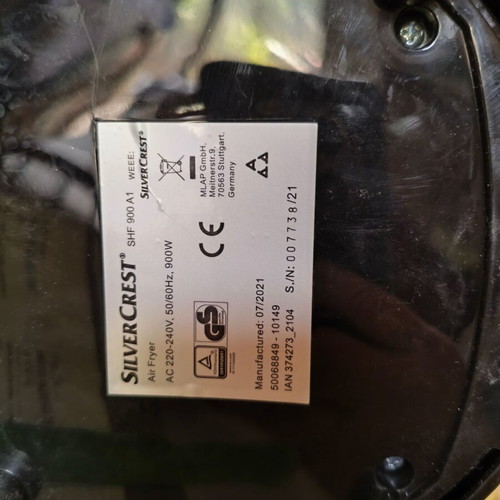 Silvercrest Air Fryer like new