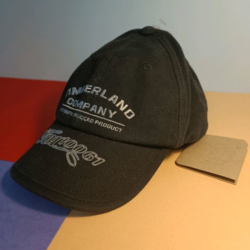Timberland Unisex Cap 100% Cotton Black Size 52 New