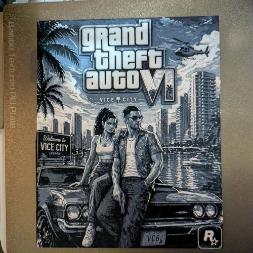 Grand Theft Auto VI 3D embossed image new