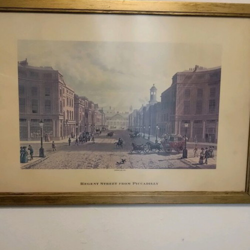 Lithography painting old London Pikkadilly like new, 46x32
