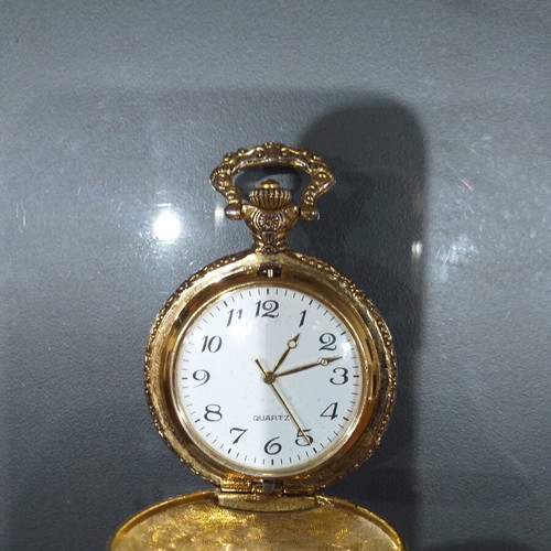 Pocket watch used with hunting scene, not working