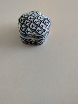 Porcelain bomboniera used with minor stains