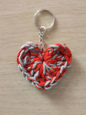 Heart-shaped keychain handmade new