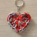 Heart-shaped keychain handmade new