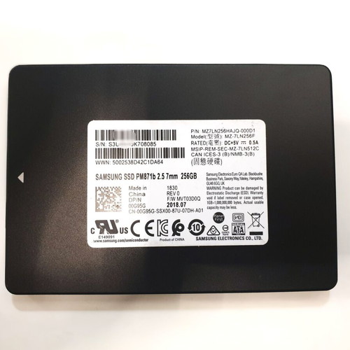 Samsung SSD internal drive 256GB 2.5 inch like new