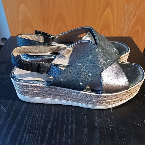 Parex women's platform sandals used, size 37, anthracite