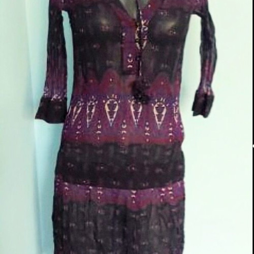Zara Basic dress made of transparent chiffon like new, universal size