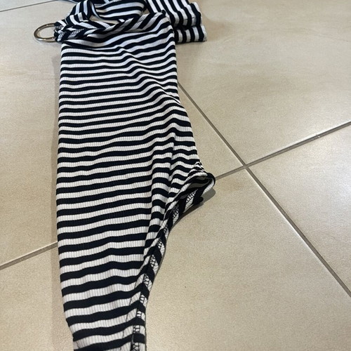 Striped bodysuit like new, size S, black and white