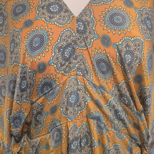 Boho silk jumpsuit used, one size