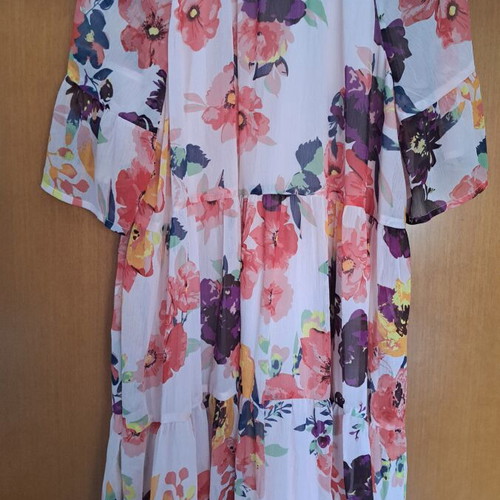 Bonprix plus size floral dress like new, size 50, pink multicolor