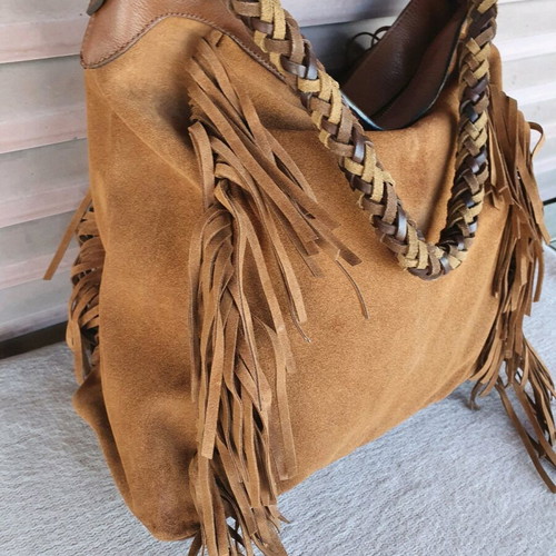 Mosinodutti shoulder bag used, beige and brown