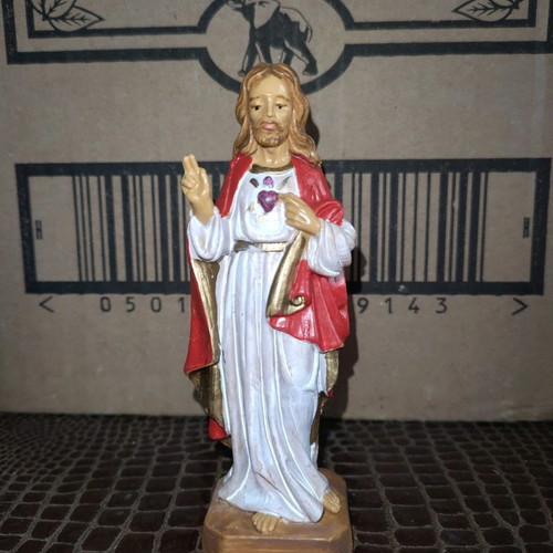 Saint figurines new, pack of 8, hard plastic, made in Italy