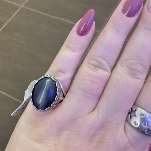 Cat's Eye Silver 925 Ring used, vintage